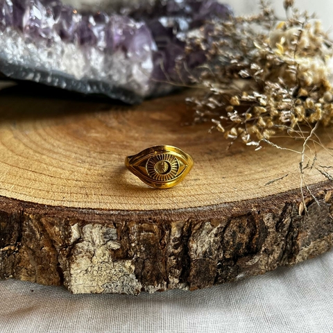 * Anel Olho (número 22) - Yantra Jóias em Bronze