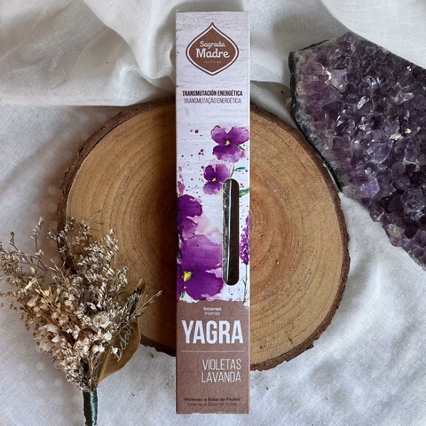 Incenso Yagra Violetas e Lavanda - Sagrada Madre