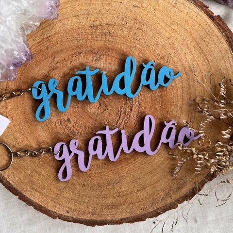 Chaveiro Gratidão - cores