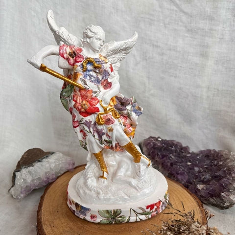 * Arcanjo Miguel de Gesso 20cm - Misan Artesanato