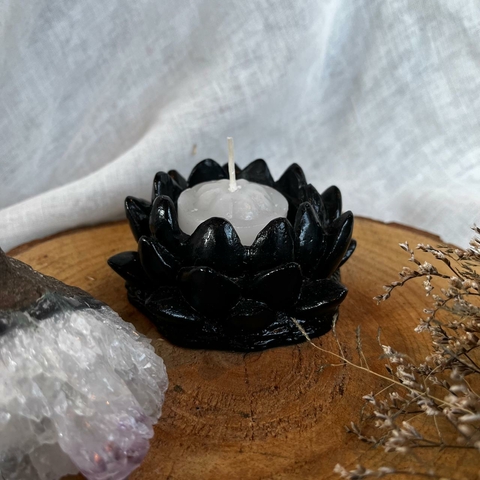 Incensário e Porta Vela Flor de Lótus 4x8cm (cores)