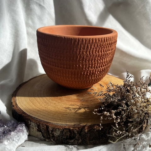 Defumador de Ceramica Grande Cumbuca Decorada