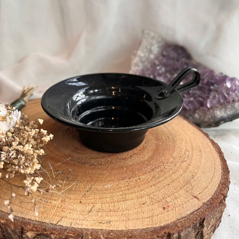 Porta Vela Castiçal Vela 7 Dias Preto