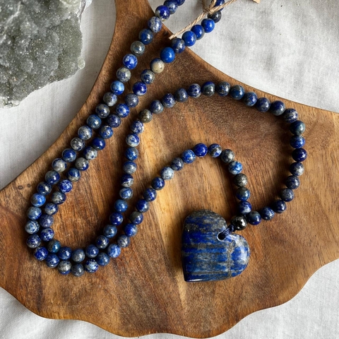 * Japamala Lápis Lázuli Coração - Ananda Aromas