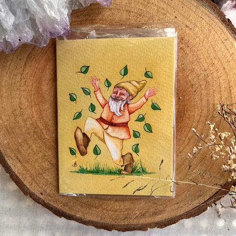 Cartão Alegria 7,5x10cm - Cura Herbal (amarelo)