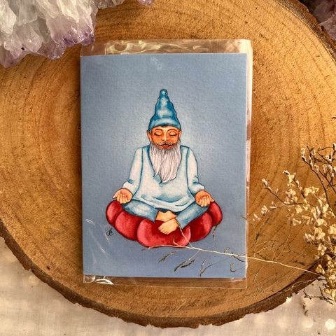 Cartão Namastê 7,5x10cm - Cura Herbal (azul)