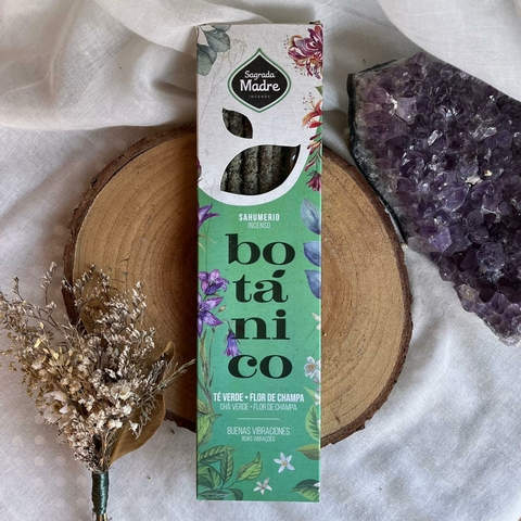 Incenso Botanico Chá Verde e Flor de Champa - Sagrada Madre