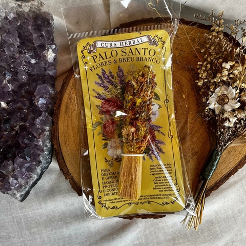 Palo Santo com Flores e Breu Branco - Cura Herbal