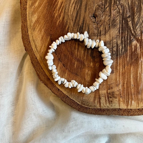 Pulseira Pedra Natural Cascalho - Howlita