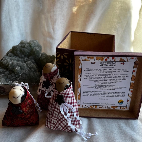 Bonecas Vietnamitas - variados (caixinha com 3) - Sol y Luna
