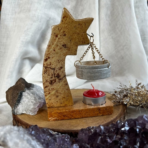 Rechaud Pedra Sabão 14cm - Estrela Cadente