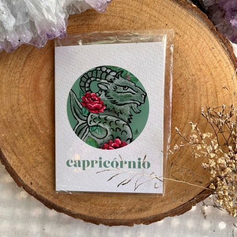 Cartão Signo Capricornio 7,5x10cm - Cura Herbal