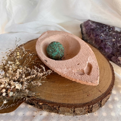 Defumador e Incensário de Cerâmica Folha (Sahumador) - Sagrada Madre