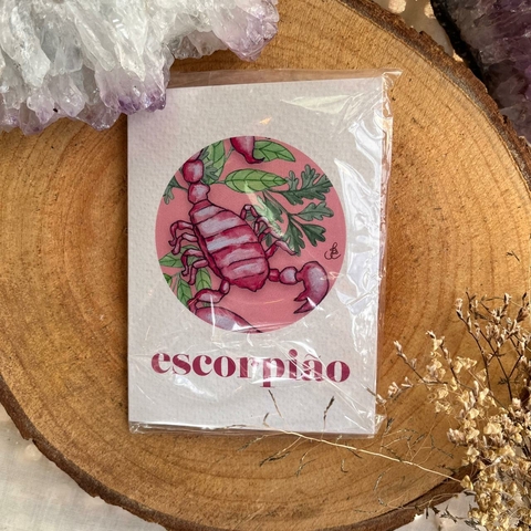 Cartão Signo Escorpião 7,5x10cm - Cura Herbal