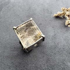 Anillo Raíces. Cuarzo Dendrítico Plata 925 en internet