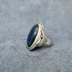 Anillo Labradorita Azul Plata 925 en internet