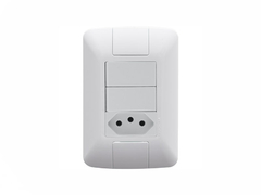INTERRUPTOR 2 TECLAS SIMPLES + TOMADA 2P+T 20A ARIA TRAMONTINA - comprar online