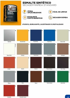 ESMALTE SINTÉTICO BRILHANTE AMARELO OURO 3.6L HYDRONORTH na internet