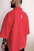 Imagem do Camisa de linho com algodão OVERSIZE vermelha.