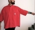 Camisa de linho com algodão OVERSIZE vermelha. - loja online