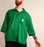 Camisa de sarja leve 100% algodão OVERSIZE verde - Babo