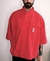 Camisa de linho com algodão OVERSIZE vermelha. - Babo