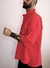 Camisa de linho com algodão OVERSIZE vermelha. na internet