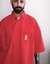 Camisa de linho com algodão OVERSIZE vermelha. - comprar online