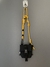 Shoulder Bag PACK QUELPS preta- alça corda amarela - DP