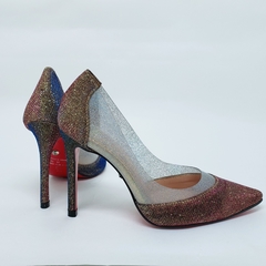 Scarpin luxor vinil furta cor na internet