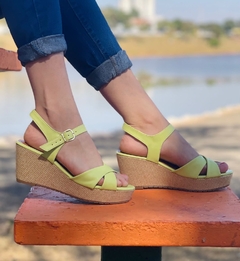 sandalia anabela frente aberta GV-2041 - comprar online