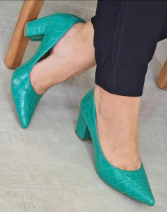 Scarpin Salto bloco 7cm - GV-2026 - Menina Refinada