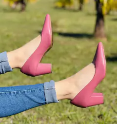 Scarpin Salto bloco 7cm - GV-2026 - Menina Refinada