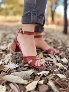 sandalia salto bloco 6cm; GV-2010 - loja online