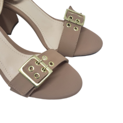 SANDÁLIA SALTO BLOCO FIVELA SUEDE MARFIN na internet