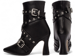 Bota Bico Fino Cano Médio; TCL 43.004 - Menina Refinada