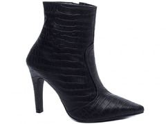 Bota bico fino napa croco preto TCL-65020A - comprar online
