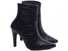 Bota bico fino napa croco preto TCL-65020A