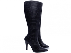 Bota cano longo Bico Fino Napa preto 65044A