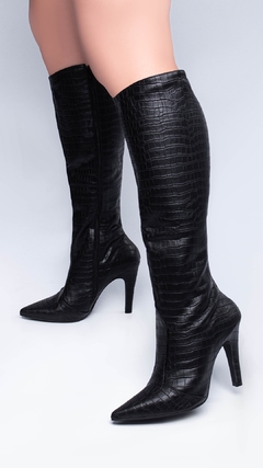 Bota cano longo Bico Fino Napa preto 65044A