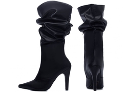 Bota bico fino napa preto TCL-65072A - Menina Refinada