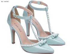Scarpin Perola Verniz Azul TCL-66058D - loja online