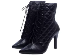 Bota bico fino napa preto TCL-67001A - Menina Refinada