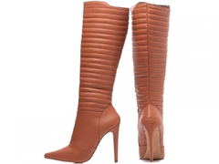 Bota Bico Fino Salto 12 Cano Alto; TCL80005