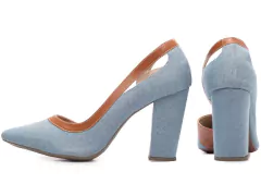Sapato boneca jeans Azul e Napa Caramelo; TCL-9200-107A - Menina Refinada
