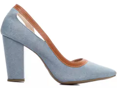 Sapato boneca jeans Azul e Napa Caramelo; TCL-9200-107A - comprar online
