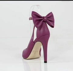 Scarpin Salto Alto Laço Traseiro Roxo hibisco SF-BRS3011 na internet
