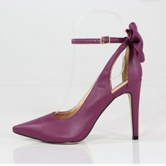 Scarpin Salto Alto Laço Traseiro Roxo hibisco SF-BRS3011
