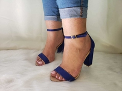 Sandália nobuck azul na internet