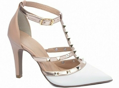 Sapato Scarpin Napa Rose / Napa Branco / Napa Cobre TCL-65054F